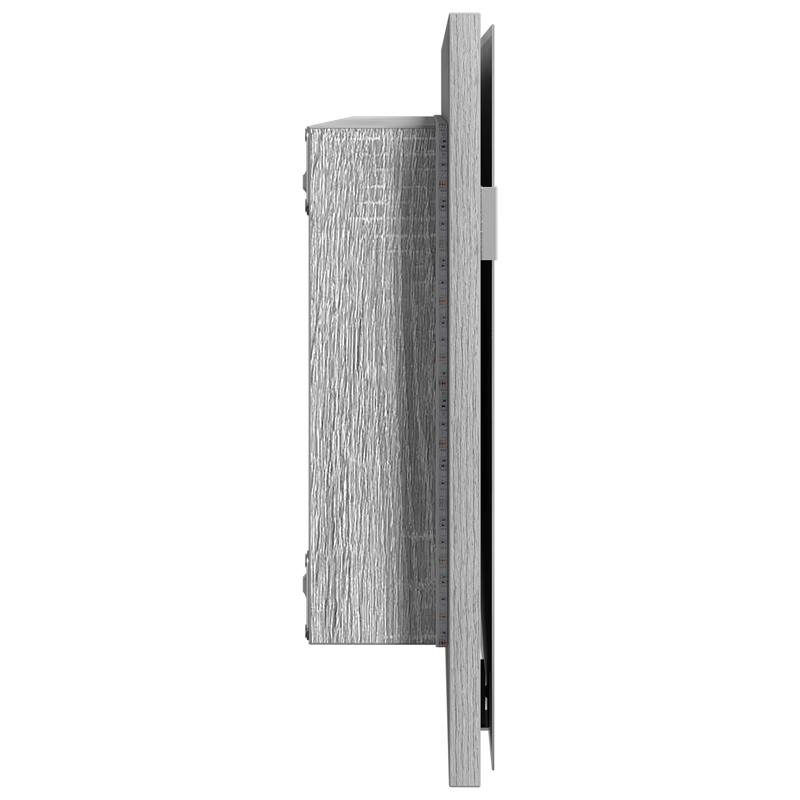 Casa si Gradina - Mobilier - Mobilier baie - Corpuri baie - Dulap de baie cu oglinda si LED, gri sonoma, 80x37 cm - Infinity.ro