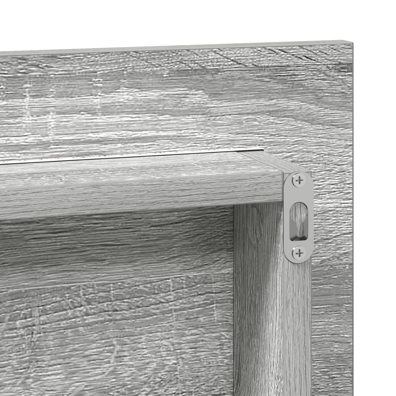 Casa si Gradina - Mobilier - Mobilier baie - Corpuri baie - Dulap de baie cu oglinda si LED, gri sonoma, 80x37 cm - Infinity.ro