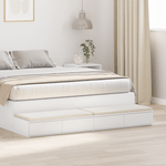 Casa si Gradina - Mobilier - Paturi si accesorii - Accesorii paturi - Sertare pentru Pat Alb 140x36,5x16,5 cm Lemn Simulat - Infinity.ro