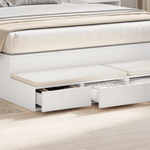 Casa si Gradina - Mobilier - Paturi si accesorii - Accesorii paturi - Sertare pentru Pat Alb 140x36,5x16,5 cm Lemn Simulat - Infinity.ro