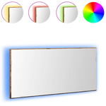 Casa si Gradina - Mobilier - Mobilier baie - Corpuri baie - Dulap de baie cu oglinda si LED, lemn vechi, 80x37 cm - Infinity.ro