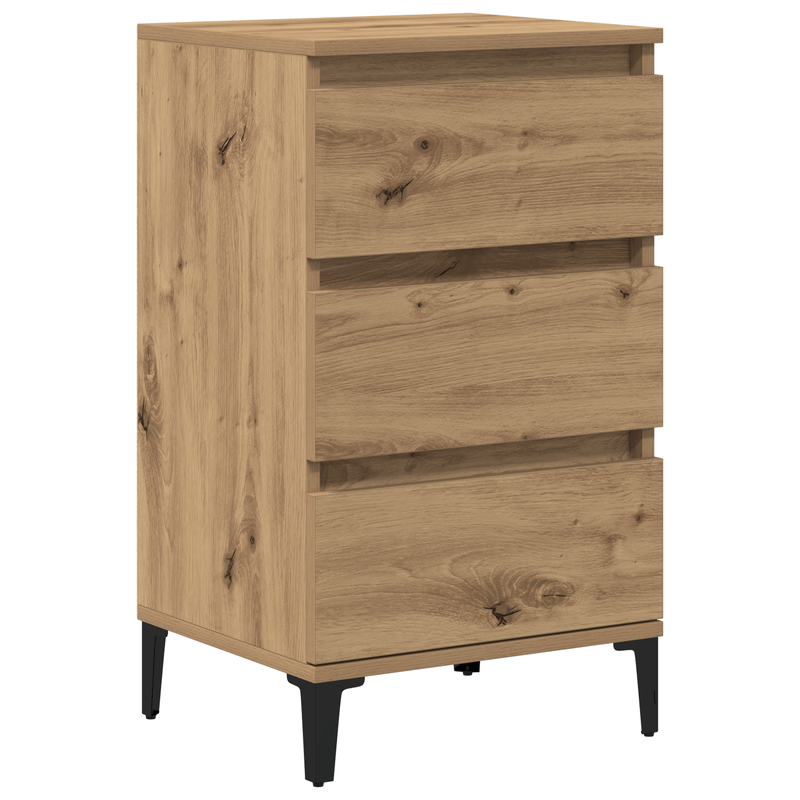 Casa si Gradina - Mobilier - Comode si corpuri - Noptiere - Noptiera, stejar artizanal, 40x35x70 cm, lemn prelucrat - Infinity.ro