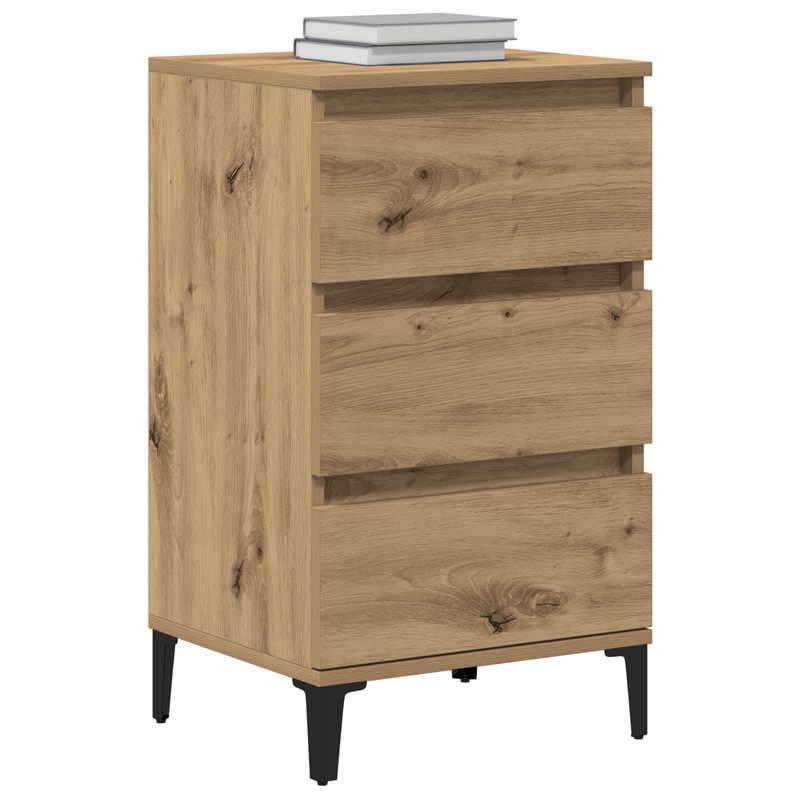Casa si Gradina - Mobilier - Comode si corpuri - Noptiere - Noptiera, stejar artizanal, 40x35x70 cm, lemn prelucrat - Infinity.ro