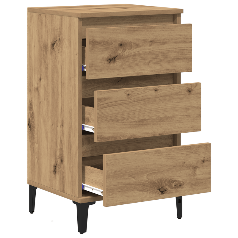 Casa si Gradina - Mobilier - Comode si corpuri - Noptiere - Noptiera, stejar artizanal, 40x35x70 cm, lemn prelucrat - Infinity.ro