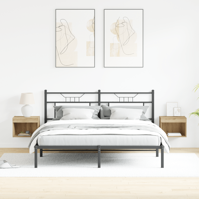 Casa si Gradina - Mobilier - Comode si corpuri - Comode - Dulapuri de perete LED-uri, 2 buc. stejar artizanal 40x30x30 cm - Infinity.ro