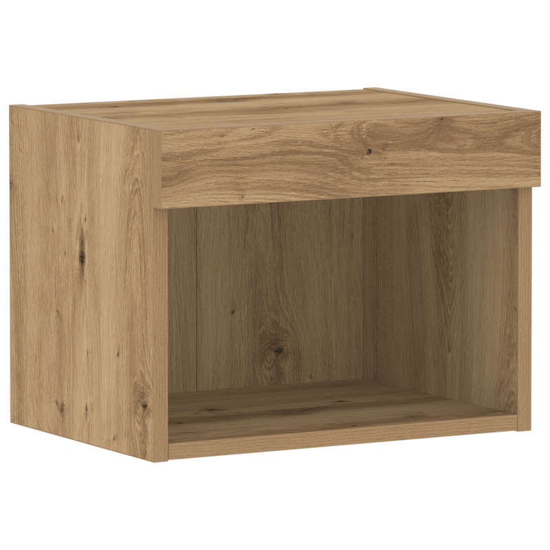 Casa si Gradina - Mobilier - Comode si corpuri - Comode - Dulapuri de perete LED-uri, 2 buc. stejar artizanal 40x30x30 cm - Infinity.ro