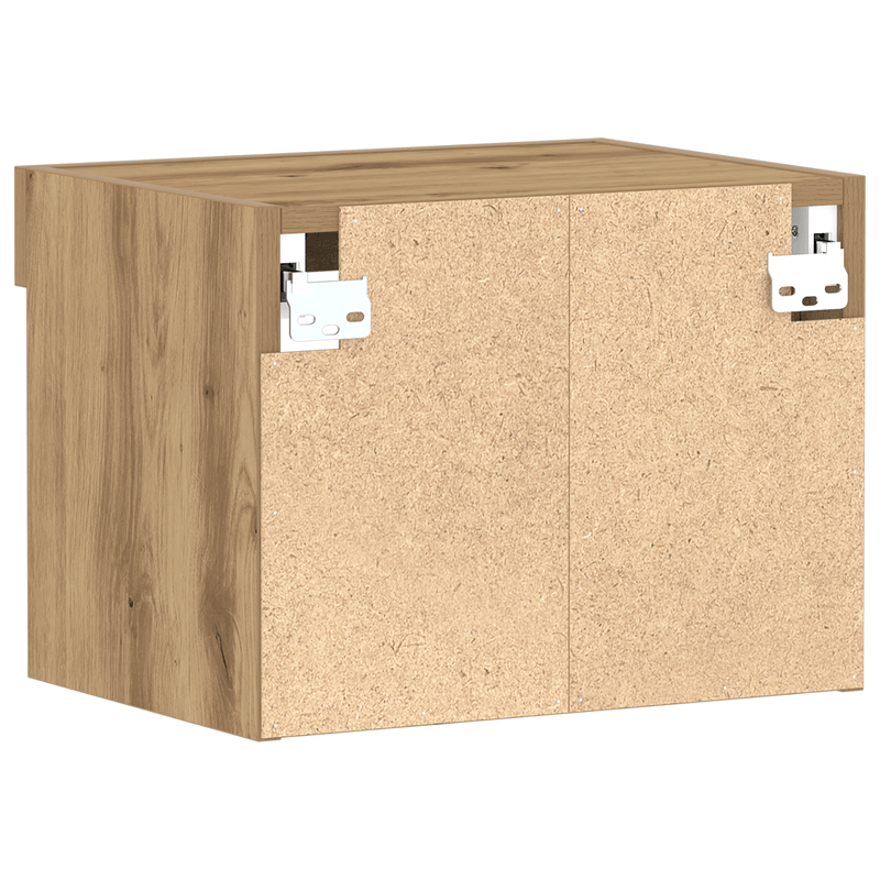 Casa si Gradina - Mobilier - Comode si corpuri - Comode - Dulapuri de perete LED-uri, 2 buc. stejar artizanal 40x30x30 cm - Infinity.ro