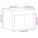 Casa si Gradina - Mobilier - Comode si corpuri - Comode - Dulapuri de perete LED-uri, 2 buc. stejar artizanal 40x30x30 cm - Infinity.ro