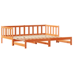 Casa si Gradina - Mobilier - Paturi si accesorii - Paturi - Pat zi-noapte cu extensie Maro Ceara 180x200 cm Lemn masiv de pin - Infinity.ro