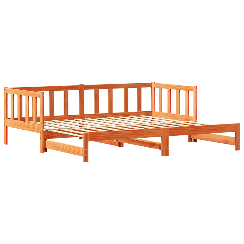 Casa si Gradina - Mobilier - Paturi si accesorii - Paturi - Pat zi-noapte cu extensie Maro Ceara 180x200 cm Lemn masiv de pin - Infinity.ro