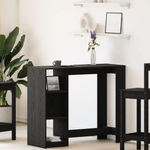 Casa si Gradina - Mobilier - Mese si birouri - Mese bucatarie si dining - Masa bar cu raft stejar negru 102,5x46x103,5 cm lemn prelucrat - Infinity.ro