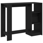 Casa si Gradina - Mobilier - Mese si birouri - Mese bucatarie si dining - Masa bar cu raft stejar negru 102,5x46x103,5 cm lemn prelucrat - Infinity.ro
