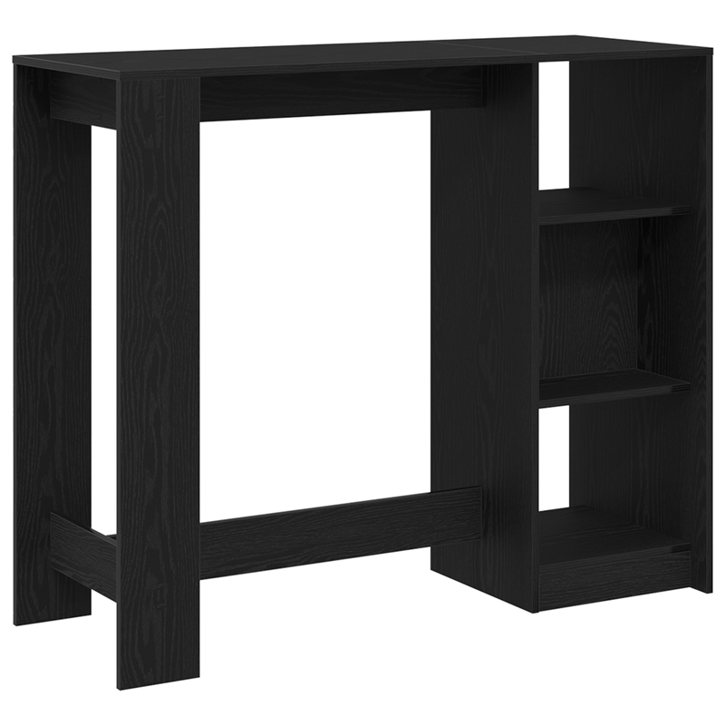 Casa si Gradina - Mobilier - Mese si birouri - Mese bucatarie si dining - Masa bar cu raft stejar negru 102,5x46x103,5 cm lemn prelucrat - Infinity.ro