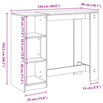 Casa si Gradina - Mobilier - Mese si birouri - Mese bucatarie si dining - Masa bar cu raft stejar negru 102,5x46x103,5 cm lemn prelucrat - Infinity.ro