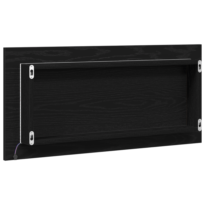 Casa si Gradina - Mobilier - Mobilier baie - Corpuri baie - Dulap de baie cu oglinda si LED, stejar negru, 80x37 cm - Infinity.ro