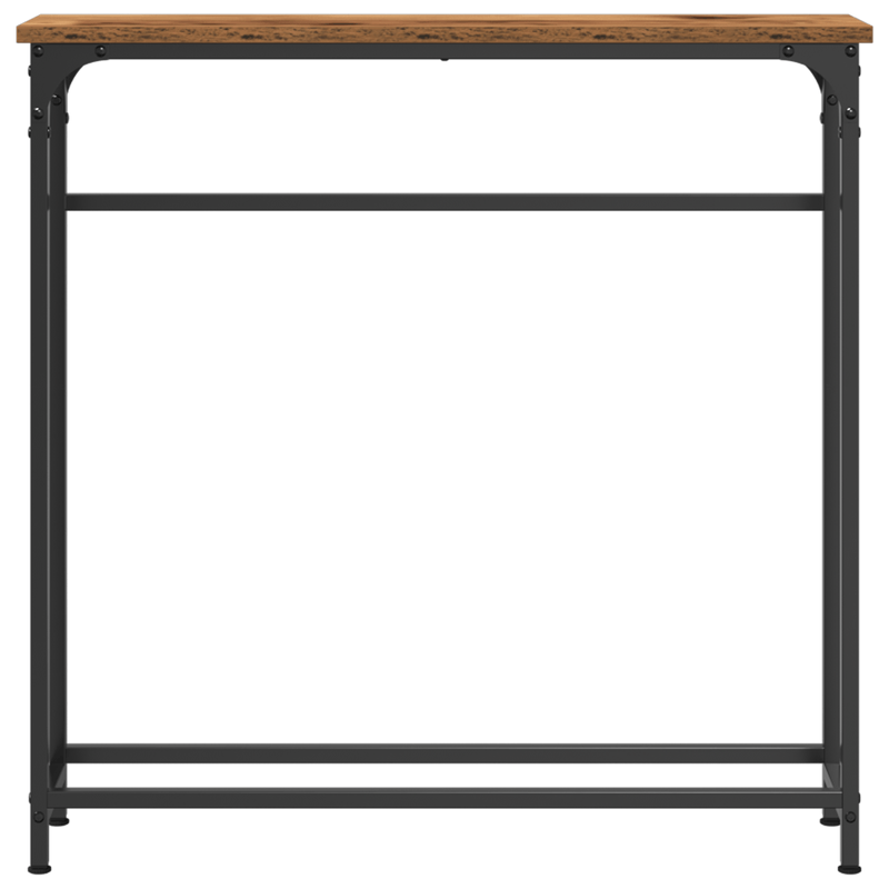 Casa si Gradina - Mobilier - Comode si corpuri - Console - Masa consola, lemn vechi, 75x19,5x75 cm, lemn prelucrat si otel - Infinity.ro