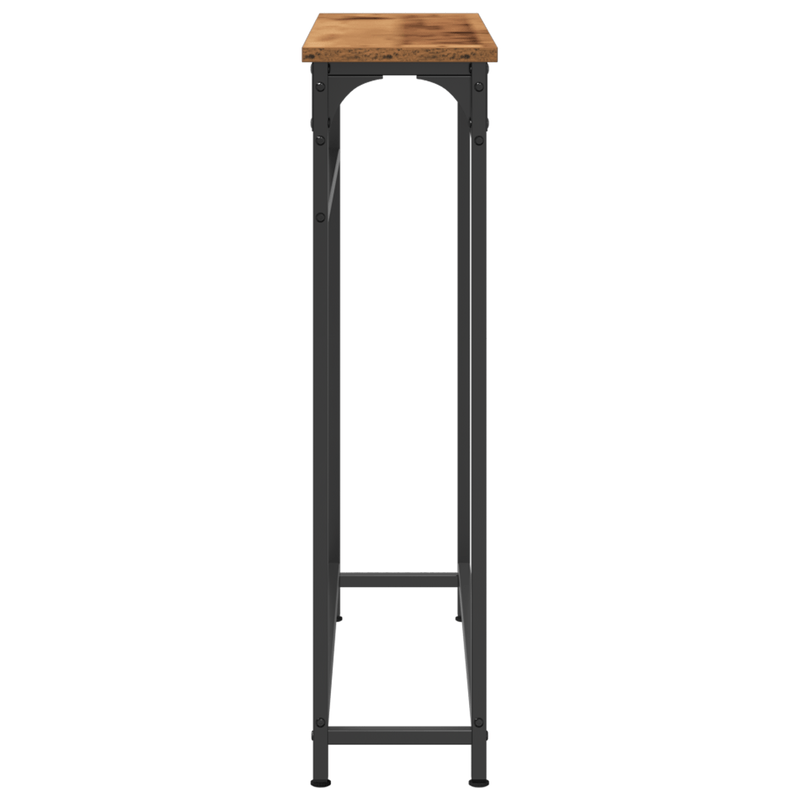 Casa si Gradina - Mobilier - Comode si corpuri - Console - Masa consola, lemn vechi, 75x19,5x75 cm, lemn prelucrat si otel - Infinity.ro
