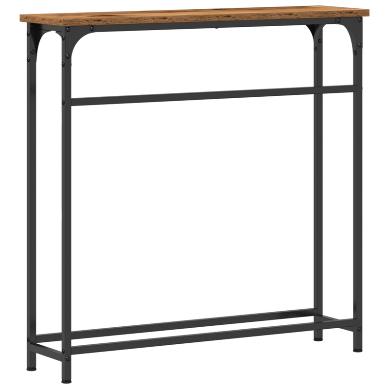 Casa si Gradina - Mobilier - Comode si corpuri - Console - Masa consola, lemn vechi, 75x19,5x75 cm, lemn prelucrat si otel - Infinity.ro