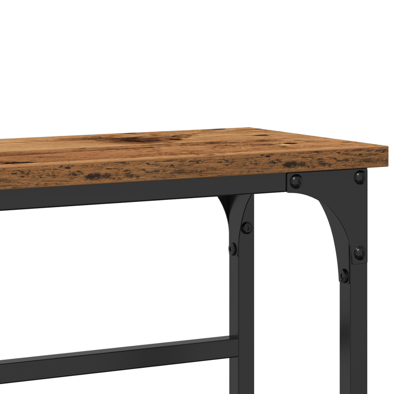 Casa si Gradina - Mobilier - Comode si corpuri - Console - Masa consola, lemn vechi, 75x19,5x75 cm, lemn prelucrat si otel - Infinity.ro