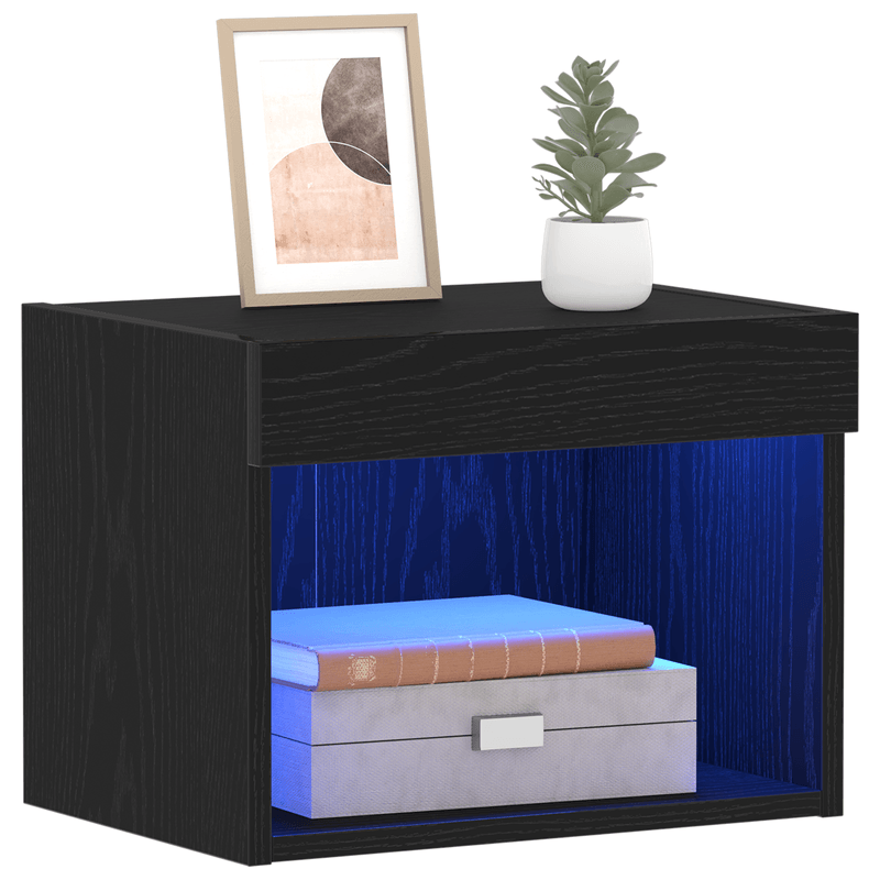 Casa si Gradina - Mobilier - Comode si corpuri - Comode - Dulap de perete cu LED-uri, stejar negru, 40x30x30 cm - Infinity.ro