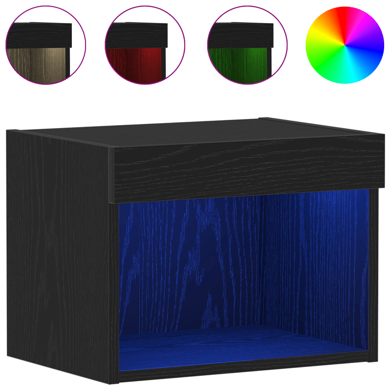 Casa si Gradina - Mobilier - Comode si corpuri - Comode - Dulap de perete cu LED-uri, stejar negru, 40x30x30 cm - Infinity.ro