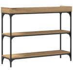 Casa si Gradina - Mobilier - Comode si corpuri - Console - Masa consola, stejar artizanal, 100x30x80 cm, lemn si otel - Infinity.ro