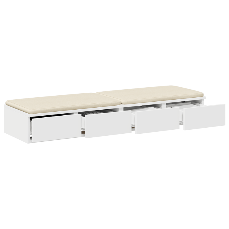 Casa si Gradina - Mobilier - Paturi si accesorii - Accesorii paturi - Sertare de pat, alb, 120x36,5x16,5 cm lemn prelucrat - Infinity.ro