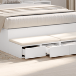 Casa si Gradina - Mobilier - Paturi si accesorii - Accesorii paturi - Sertare de pat, alb, 120x36,5x16,5 cm lemn prelucrat - Infinity.ro