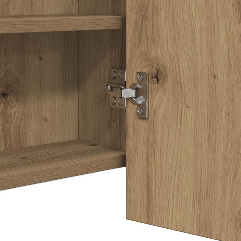 Casa si Gradina - Mobilier - Mobilier baie - Comode baie - Dulap cu Oglinda LED Stejar Artizanal 100x12x45 cm Lemn Prelucrat - Infinity.ro