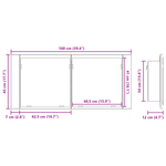 Casa si Gradina - Mobilier - Mobilier baie - Comode baie - Dulap cu Oglinda LED Stejar Artizanal 100x12x45 cm Lemn Prelucrat - Infinity.ro