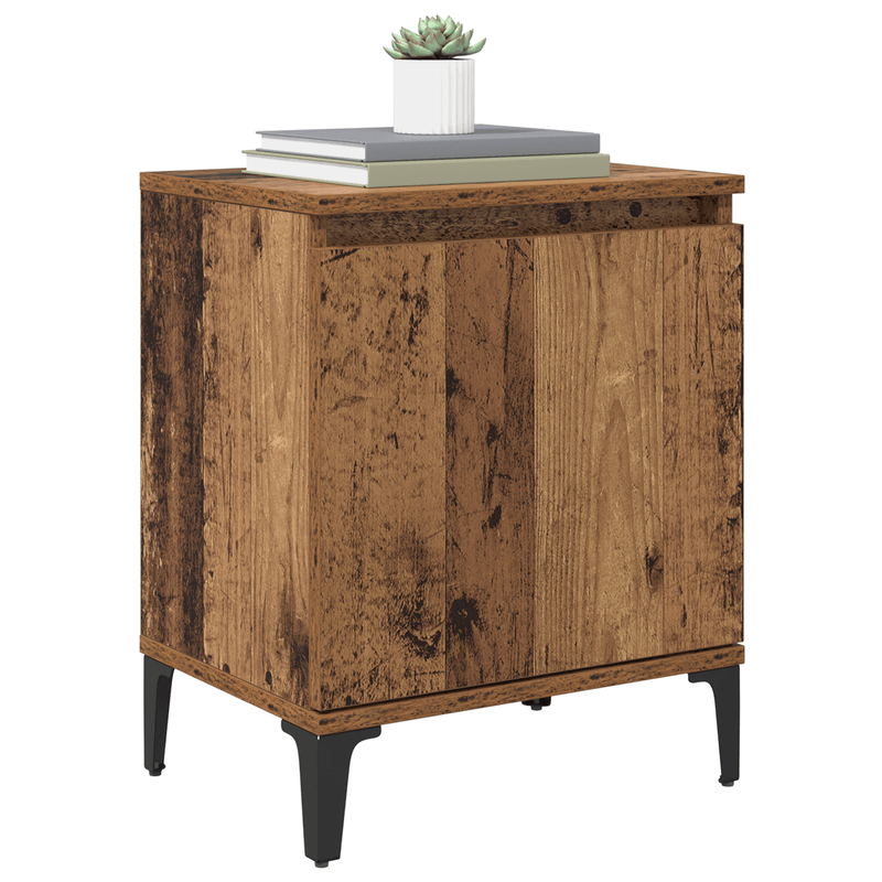 Casa si Gradina - Mobilier - Comode si corpuri - Noptiere - Noptiera din Lemn Vechi Lemn Vechi Lemn solid, metal - Infinity.ro