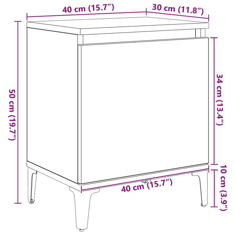 Casa si Gradina - Mobilier - Comode si corpuri - Noptiere - Noptiera din Lemn Vechi Lemn Vechi Lemn solid, metal - Infinity.ro