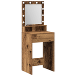 Casa si Gradina - Mobilier - Comode si corpuri - Masute de toaleta - Masa de toaleta cu lumini LED, lemn vechi, 50x41x135 cm - Infinity.ro