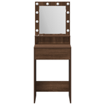 Casa si Gradina - Mobilier - Comode si corpuri - Masute de toaleta - Masa de cosmetica cu lumini LED, stejar maro, 50x41x135 cm - Infinity.ro