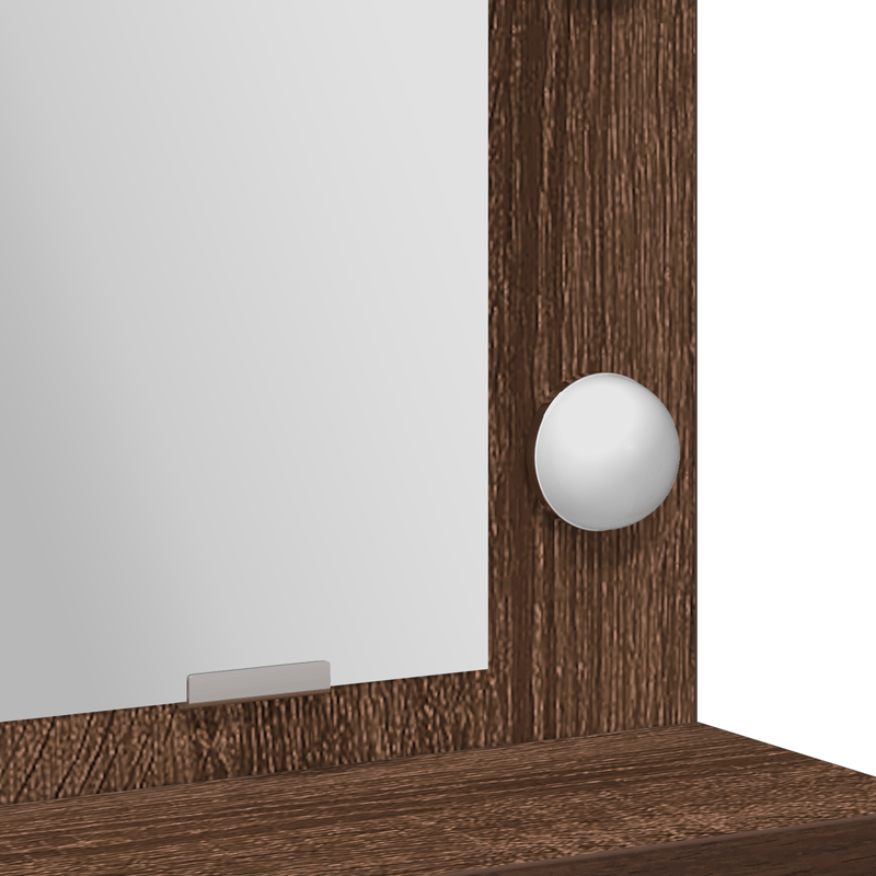 Casa si Gradina - Mobilier - Comode si corpuri - Masute de toaleta - Masa de cosmetica cu lumini LED, stejar maro, 50x41x135 cm - Infinity.ro