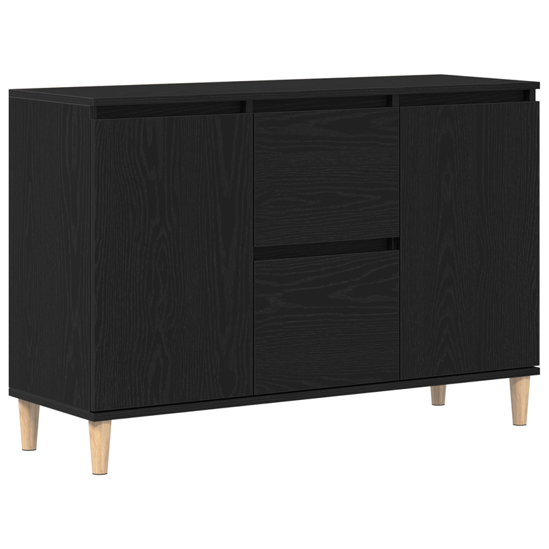 Casa si Gradina - Mobilier - Comode si corpuri - Comode - Bufet Negru Stejar 101x35x60 cm din Lemn Ingineresc - Infinity.ro