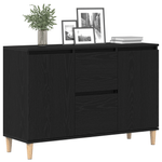 Casa si Gradina - Mobilier - Comode si corpuri - Comode - Bufet Negru Stejar 101x35x60 cm din Lemn Ingineresc - Infinity.ro