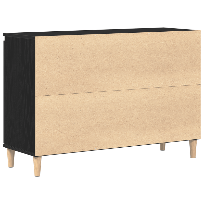 Casa si Gradina - Mobilier - Comode si corpuri - Comode - Bufet Negru Stejar 101x35x60 cm din Lemn Ingineresc - Infinity.ro