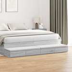 Casa si Gradina - Mobilier - Paturi si accesorii - Accesorii paturi - Sertar pentru pat Gri Sonoma 180x36,5x16,5 cm Fabricat din lemn - Infinity.ro