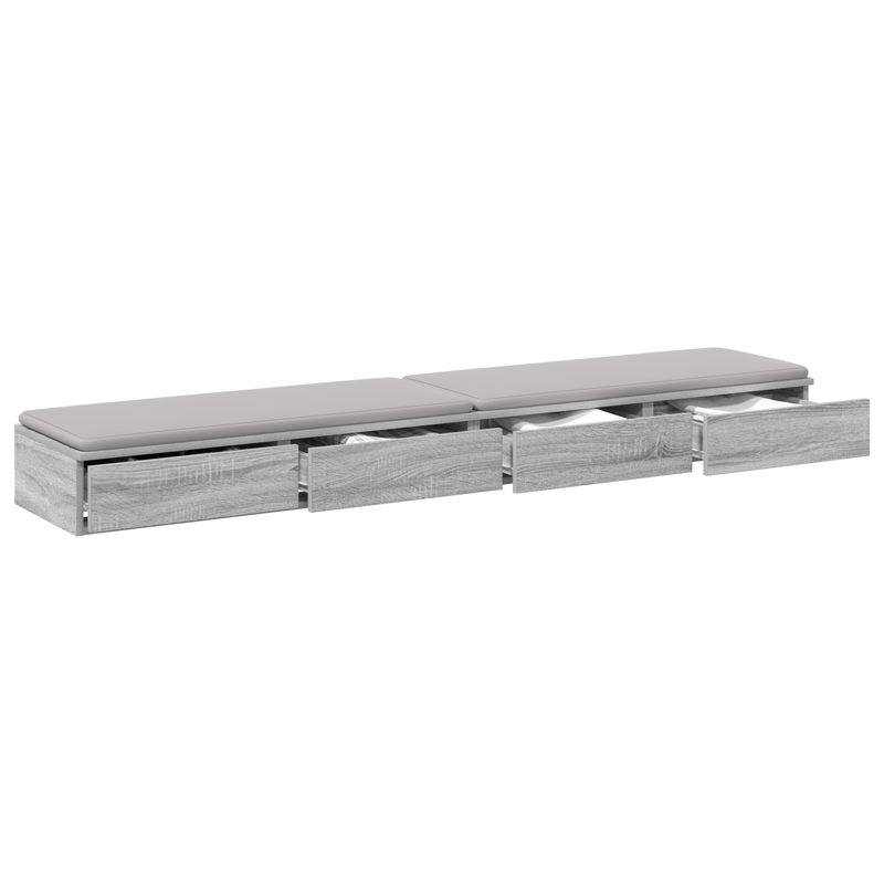 Casa si Gradina - Mobilier - Paturi si accesorii - Accesorii paturi - Sertar pentru pat Gri Sonoma 180x36,5x16,5 cm Fabricat din lemn - Infinity.ro