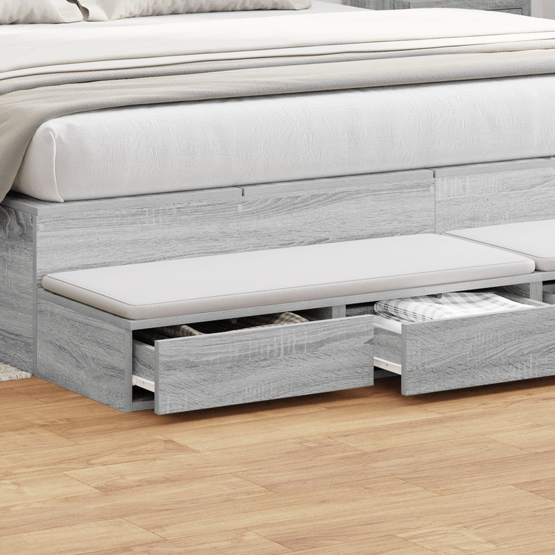 Casa si Gradina - Mobilier - Paturi si accesorii - Accesorii paturi - Sertar pentru pat Gri Sonoma 180x36,5x16,5 cm Fabricat din lemn - Infinity.ro