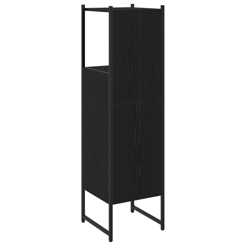 Casa si Gradina - Mobilier - Mobilier baie - Corpuri baie - Dulap de baie, negru, 33x33x120,5 cm, lemn prelucrat - Infinity.ro
