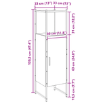 Casa si Gradina - Mobilier - Mobilier baie - Corpuri baie - Dulap de baie, negru, 33x33x120,5 cm, lemn prelucrat - Infinity.ro