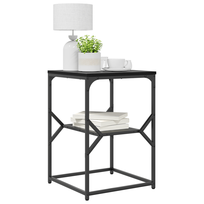 Casa si Gradina - Mobilier - Comode si corpuri - Noptiere - Masa laterala, stejar negru, 41x40x60 cm, lemn prelucrat - Infinity.ro