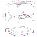 Casa si Gradina - Mobilier - Comode si corpuri - Noptiere - Masa laterala, stejar negru, 41x40x60 cm, lemn prelucrat - Infinity.ro