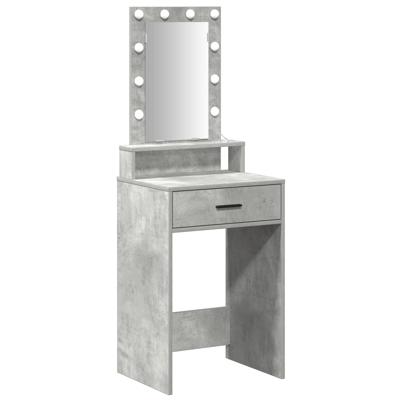 Casa si Gradina - Mobilier - Comode si corpuri - Masute de toaleta - Masa de toaleta  cu lumini LED Gri din beton 50x41x140 cm - Infinity.ro