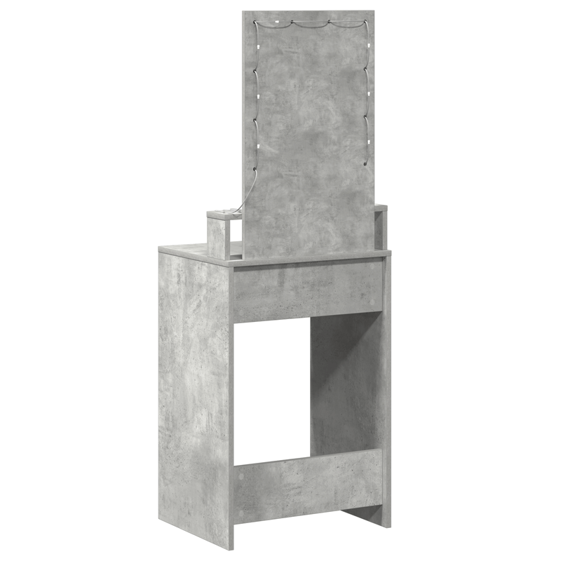 Casa si Gradina - Mobilier - Comode si corpuri - Masute de toaleta - Masa de toaleta  cu lumini LED Gri din beton 50x41x140 cm - Infinity.ro