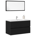 Casa si Gradina - Mobilier - Seturi de mobilier - Seturi baie - Set mobilier de baie, 2 Piese, stejar negru, lemn prelucrat - Infinity.ro