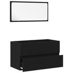 Casa si Gradina - Mobilier - Seturi de mobilier - Seturi baie - Set mobilier de baie, 2 Piese, stejar negru, lemn prelucrat - Infinity.ro
