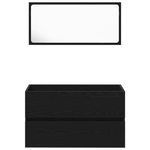 Casa si Gradina - Mobilier - Seturi de mobilier - Seturi baie - Set mobilier de baie, 2 Piese, stejar negru, lemn prelucrat - Infinity.ro